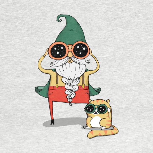 Wizard and Cat by agrapedesign